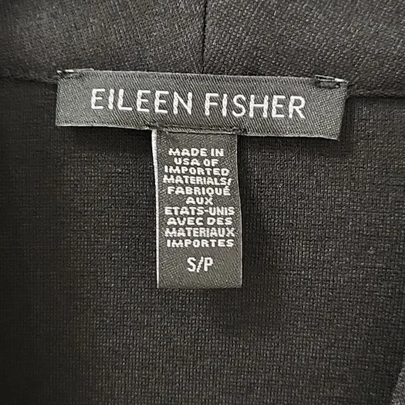 Eileen Fisher preppy Black Drape Open Blazer Office Siren size Small - Picture 6 of 17